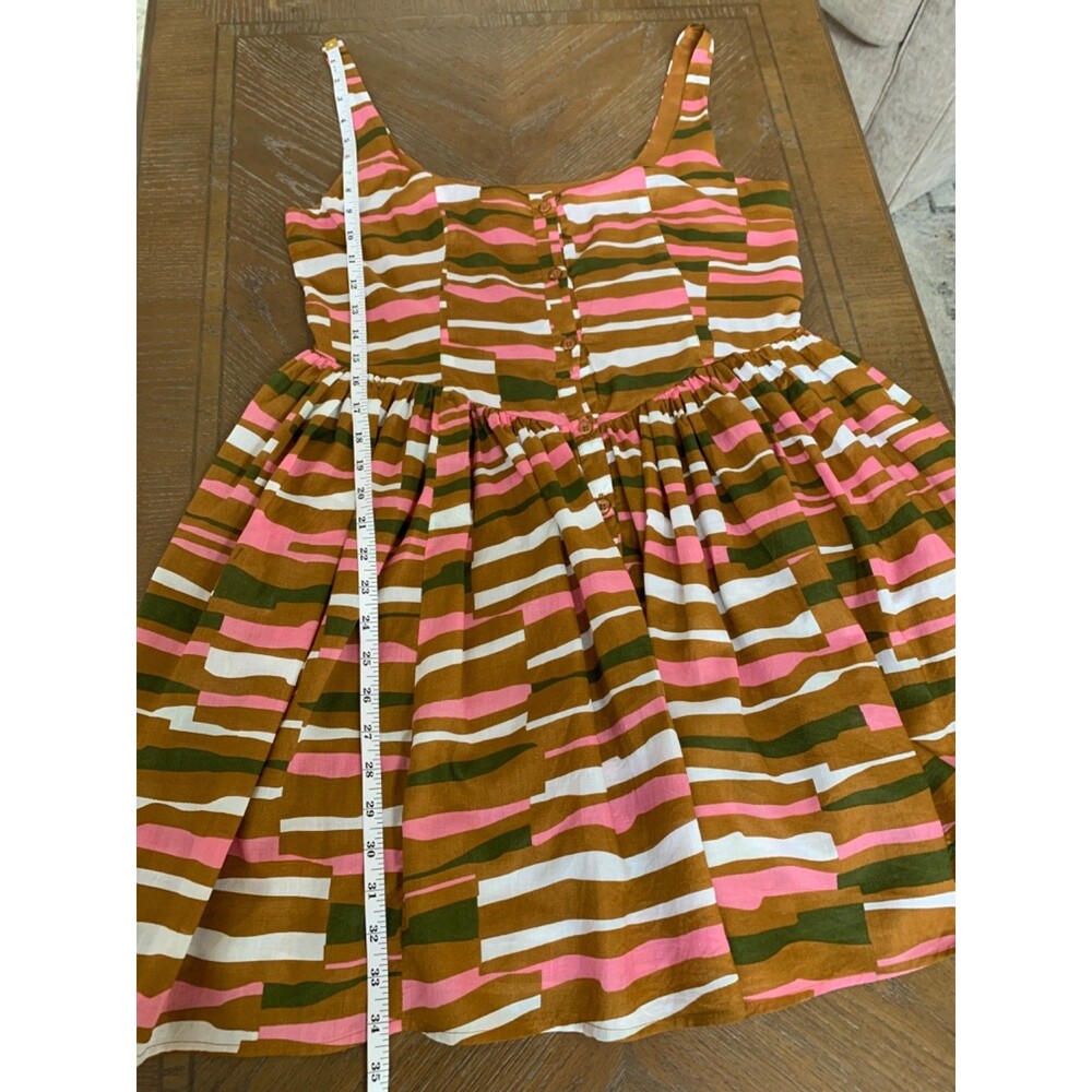 ASOS Design Voile Picnic Midi Sundress Striped Print Women's Size 6 - Picture 10 of 12